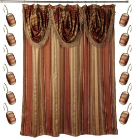 12pc Contempo Bathroom Shower Curtain Sets Luxury Classic Shower Curtain & 12 Shower Curtain Hooks Contemporary Fabric Shower Curtain Unique Desi 12pc Contempo Bathroom Shower Curtain Sets Luxury Classic Shower Curtain & 12 Shower Curtain Hooks Contemporary Fabric Shower Curtain Unique Desi