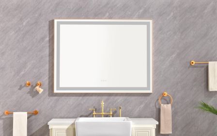 48*36 LED Lighted Bathroom Wall Mounted Mirror with High Lumen+Anti-Fog Separately Control 48*36 LED Lighted Bathroom Wall Mounted Mirror with High Lumen+Anti-Fog Separately Control